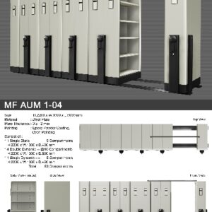 Mobile File Alba Mekanik MF AUM 1-04 ( 50 Compartments )