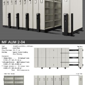 Mobile File Alba Mekanik MF AUM 2-04 ( 100 Compartments )