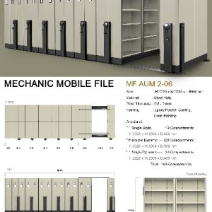 Mobile File Alba Mekanik MF AUM 2-06 ( 140 Compartments )