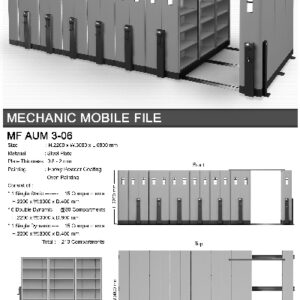 Mobile File Alba Mekanik MF AUM 3-06 ( 210 Compartments )