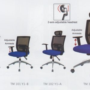 Kursi Kantor Direktur Ergotec TM 102 Y1-B (Adjustable Armrests)