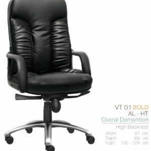 Kursi Kantor Inviti VT 01 BOLD AL - HT (OVERAL DEMENTION)