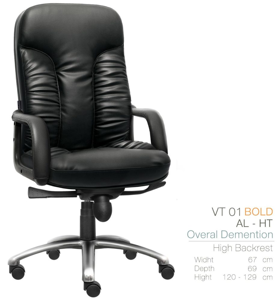 Kursi Kantor Inviti VT 01 BOLD AL - HT (OVERAL DEMENTION)